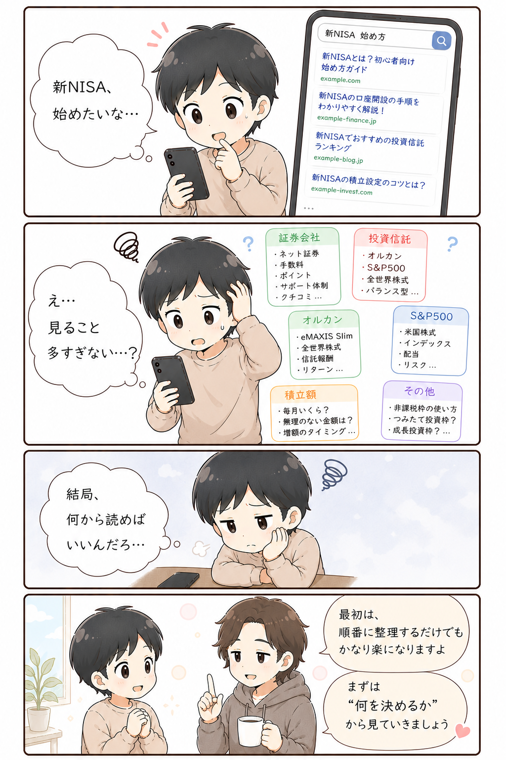 投資を始めたいけれど何から読めばいいか迷う初心者の漫画